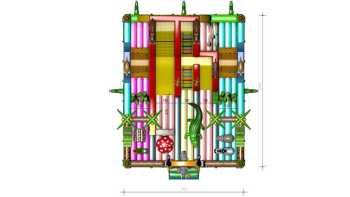 Надувной батут «Сафари», 12*9,5*7 м