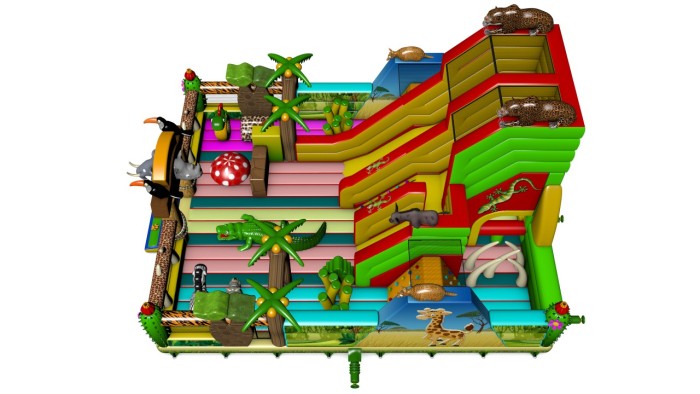 Надувной батут «Сафари», 12*9,5*7 м