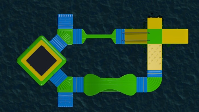 Надувной аквапарк "Спорт парк 30" 22,7*12,3*3 м