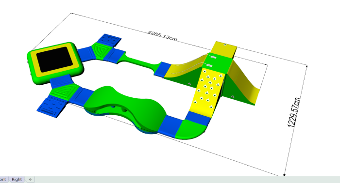 Надувной аквапарк "Спорт парк 30" 22,7*12,3*3 м