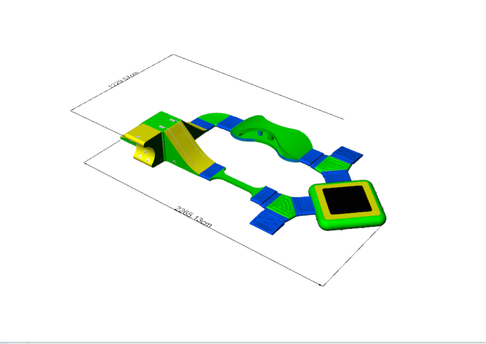 Надувной аквапарк "Спорт парк 30" 22,7*12,3*3 м