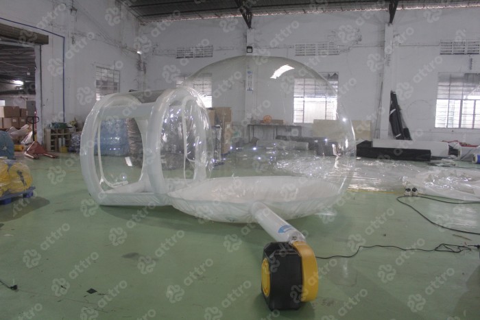 Надувная прозрачная палатка без надувного дна 3,8*2,7*2,2 м