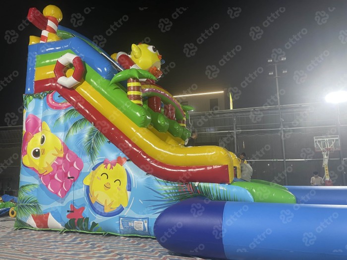 Надувной аквапарк "Цып-Цыпа на пляже" 14*8*8 м