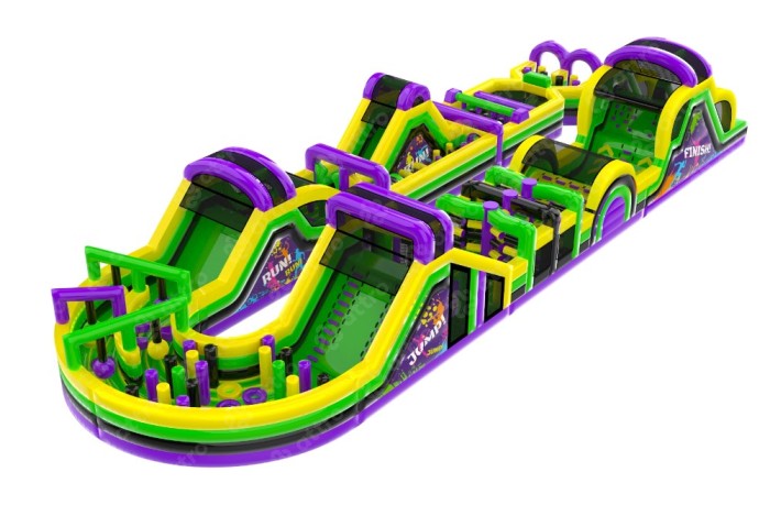 Надувная полоса препятствий "Финишируй" 34,3*11,6*6,1 м