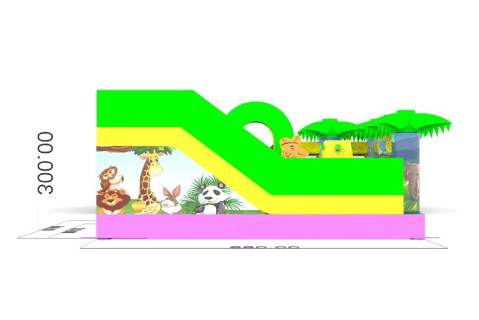 Надувная горка "Сафари Джунгли" 6,5*3,5*3 м