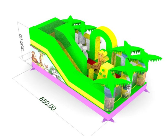 Надувная горка "Сафари Джунгли" 6,5*3,5*3 м