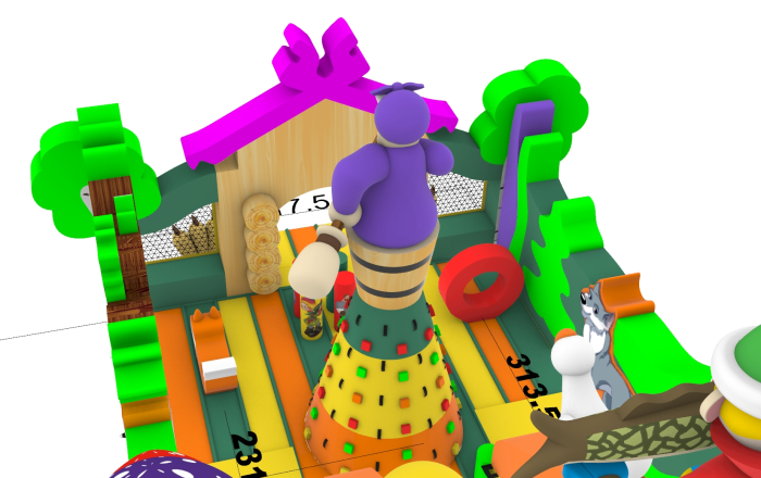 Надувной батут "Емеля" 11*6*8 м 