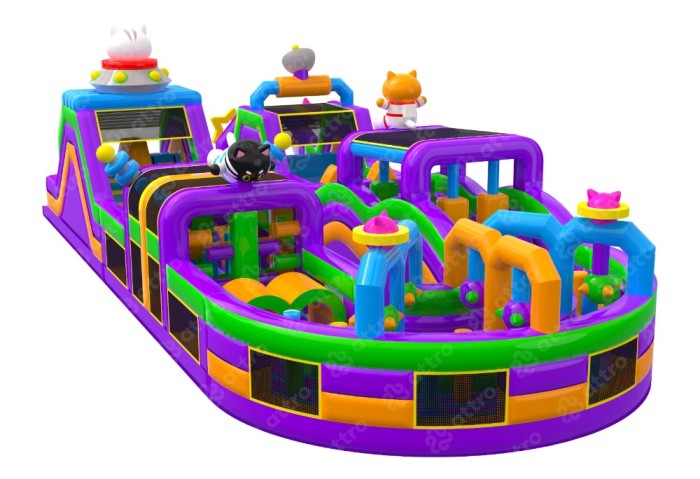 Надувная полоса препятствий «Котолёт» 21,3*8,7*6 м