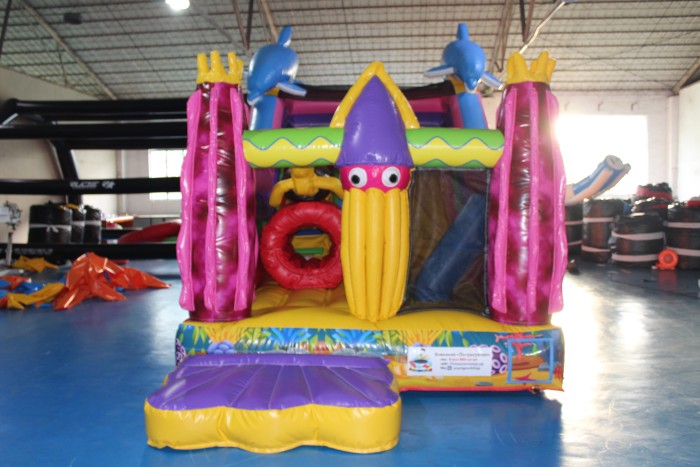 Надувная горка "Подводная жизнь" 6*3*3,9 м