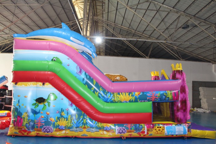 Надувная горка "Подводная жизнь" 6*3*3,9 м
