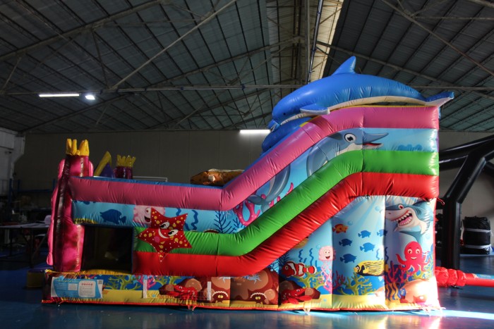 Надувная горка "Подводная жизнь" 6*3*3,9 м
