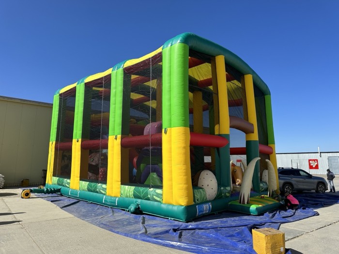 Надувной батут "Динопарк" 11*9*7,2 м (с крышей)