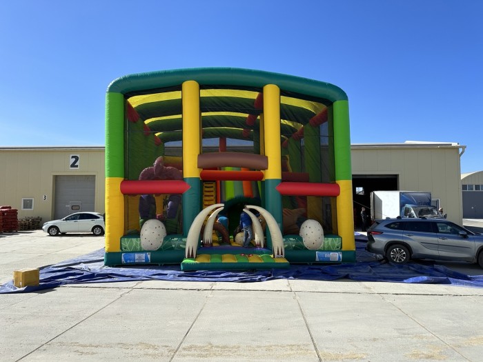 Надувной батут "Динопарк" 11*9*7,2 м (с крышей)