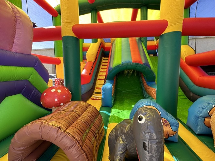 Надувной батут "Динопарк" 11*9*7,2 м (с крышей)