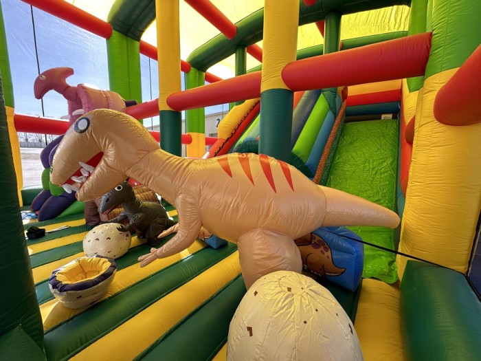 Надувной батут "Динопарк" 11*9*7,2 м (с крышей)