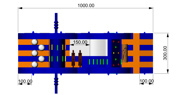 Надувная полоса препятствий "Пиратский корабль" 10*3*3 м