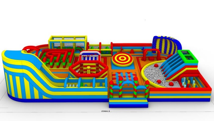 Надувной батутный парк "Игро парк"  23,6*15*4,75 м
