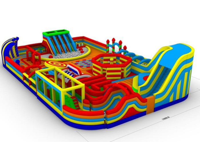 Надувной батутный парк "Игро парк"  23,6*15*4,75 м