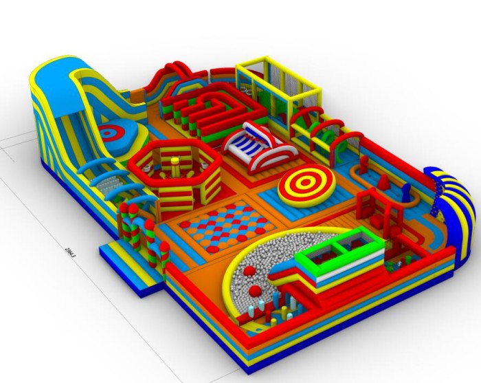 Надувной батутный парк "Игро парк"  23,6*15*4,75 м