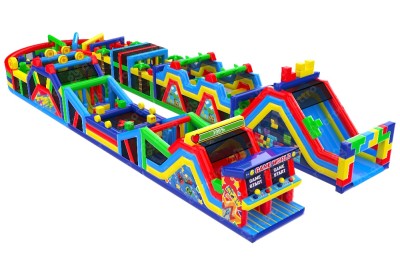 Надувная полоса препятствий «Электрическая» 36,3*13*6,4 м