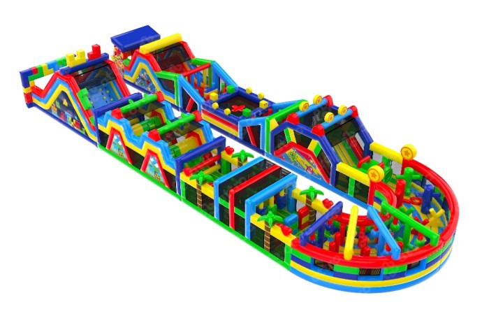 Надувная полоса препятствий «Электрическая» 36,3*13*6,4 м