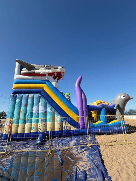 Надувная горка "Морская сказка" 10*10*8,3 м Б/У  (1)