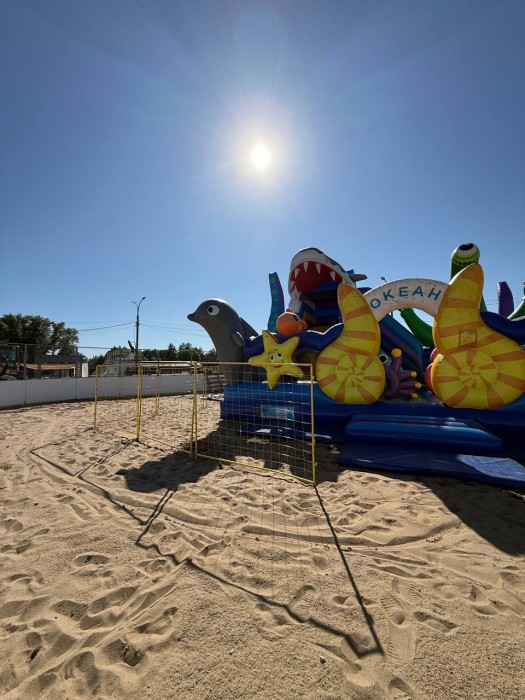 Надувная горка "Морская сказка" 10*10*8,3 м Б/У  (1)