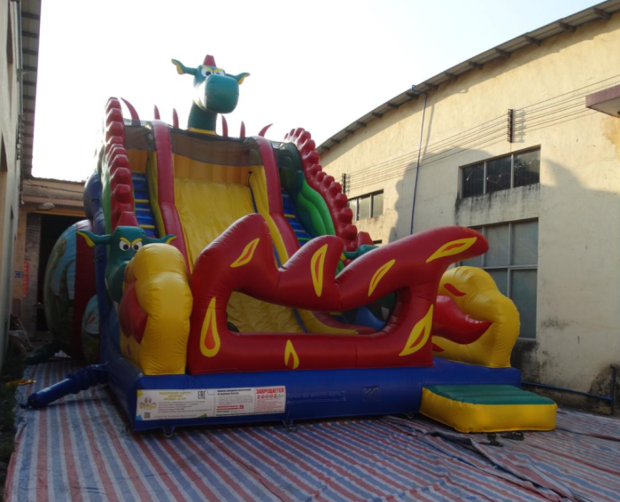 Надувная горка "Дракон" 12*7*8,5 м