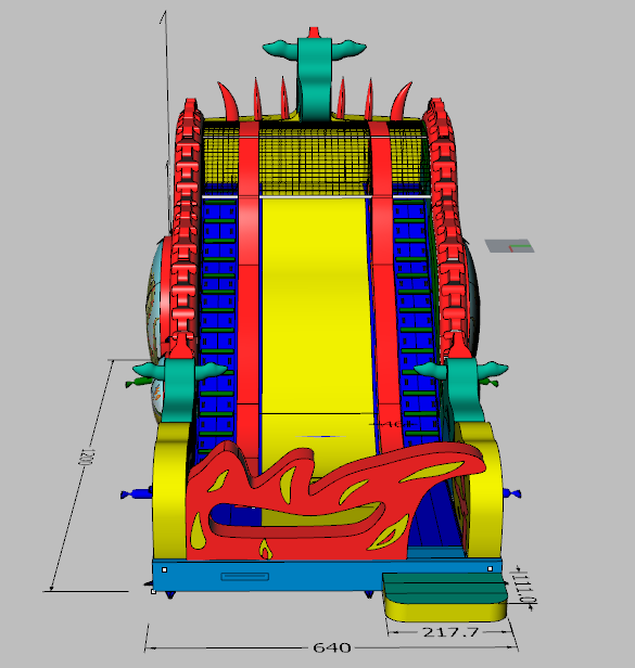 Надувная горка "Дракон" 12*7*8,5 м