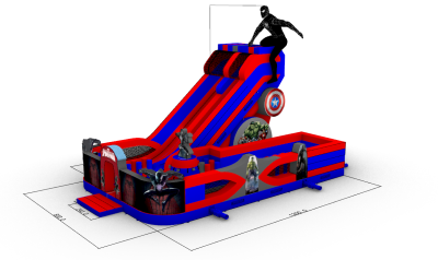 Надувной батут &quot;Черный спайдермен&quot; 12*8*9,4 м