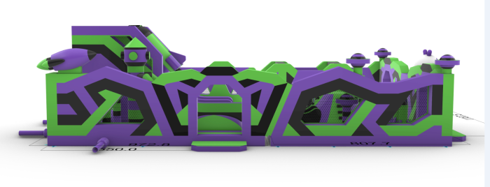 Надувная горка "Парк космоса" 18*12*5,4 м 