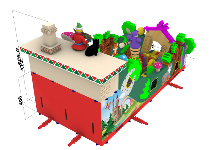 Надувная горка "Емеля" 14*7*8,3 м