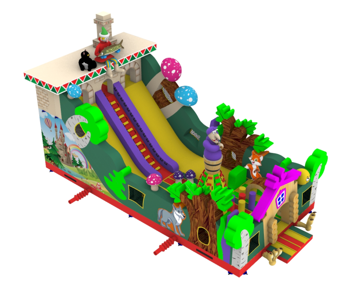 Надувная горка "Емеля" 14*7*8,3 м