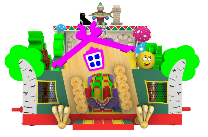 Надувная горка "Емеля" 14*7*8,3 м