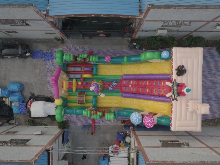 Надувная горка "Емеля" 14*7*8,3 м