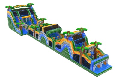 Надувная полоса препятствий «Тропический Квест» 27,5*6,2*5,6 м