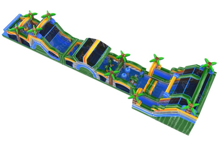 Надувная полоса препятствий «Тропический Квест» 27,5*6,2*5,6 м