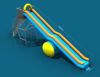 Надувная водная горка "Каскад" Б/У