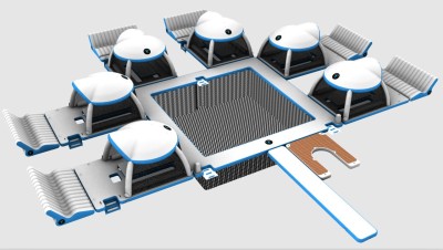 Надувной комплекс на воде 