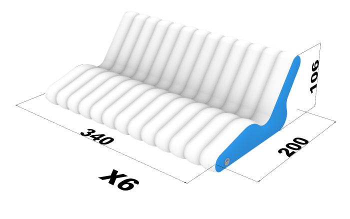 Надувной комплекс на воде 