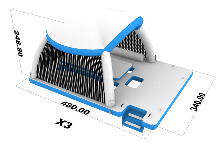 Надувной комплекс на воде 