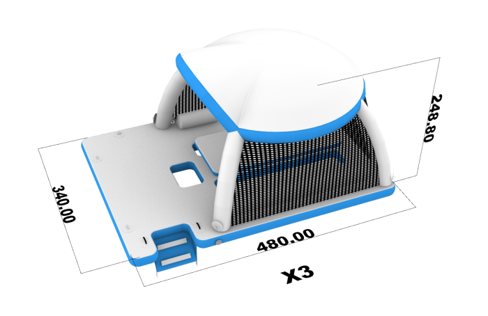 Надувной комплекс на воде 