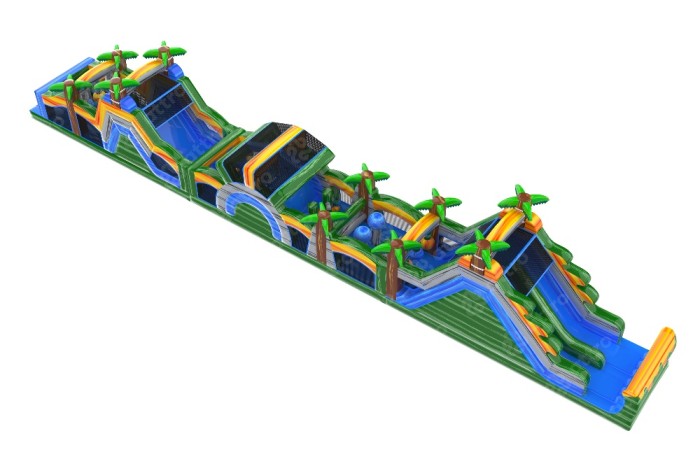 Надувная полоса препятствий «Зов джунглей» 30*3,3*5,2 м