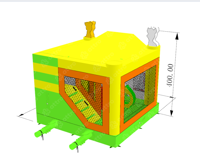 Надувная горка "Джунгли" 4*4*4,1 м