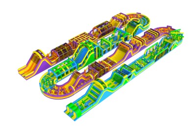 Надувная полоса препятствий «300 метров» 75*37,5 м