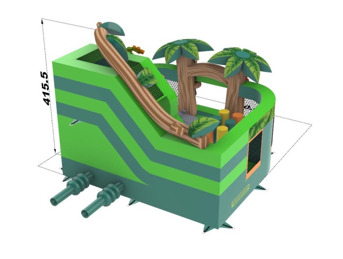 Надувной батут "Тропический лес" 5*4,5*4,2 м  