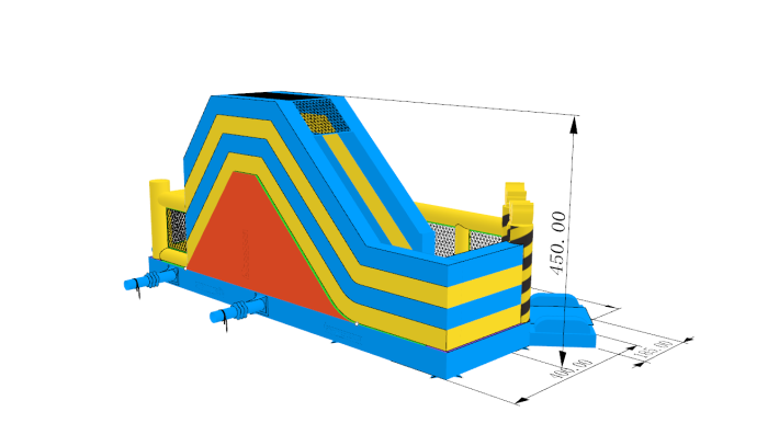 Надувная горка "Миньоны в лесу" 9*4*4,5 м