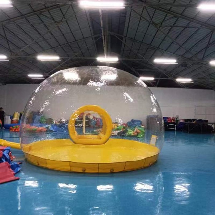 Надувная прозрачная палатка без надувного дна 7*5*4 м