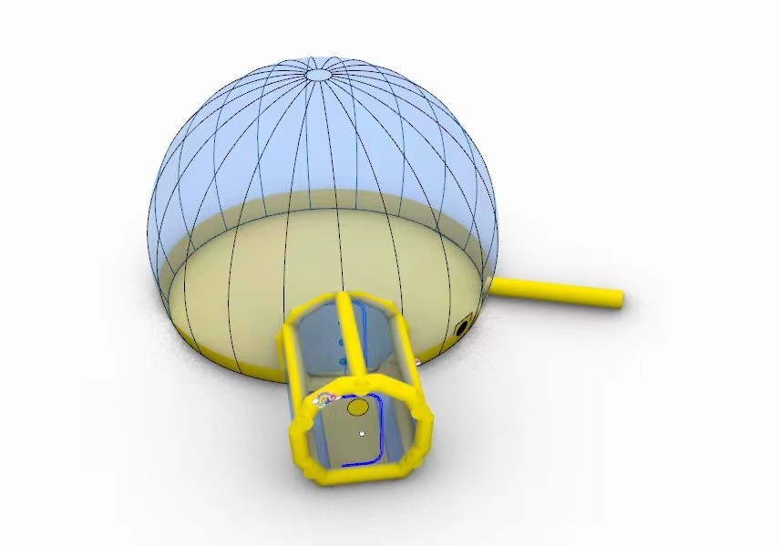 Надувная прозрачная палатка без надувного дна 4,3*3*2,5 м