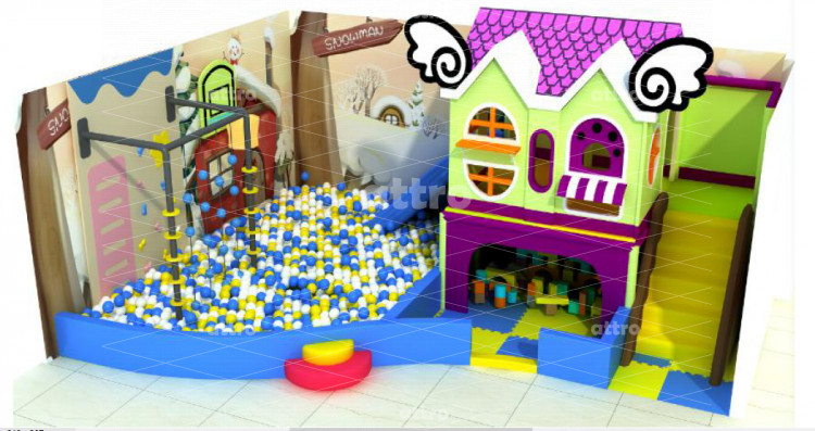 Детский игровой лабиринт «Домик» с сухим бассейном